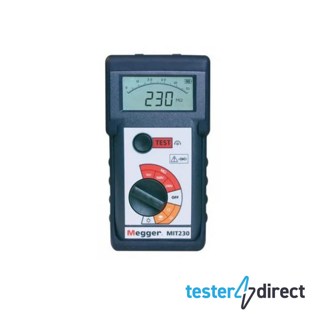 Megger MIT230-HD Insulation and Continuity Tester with Rubber Boot